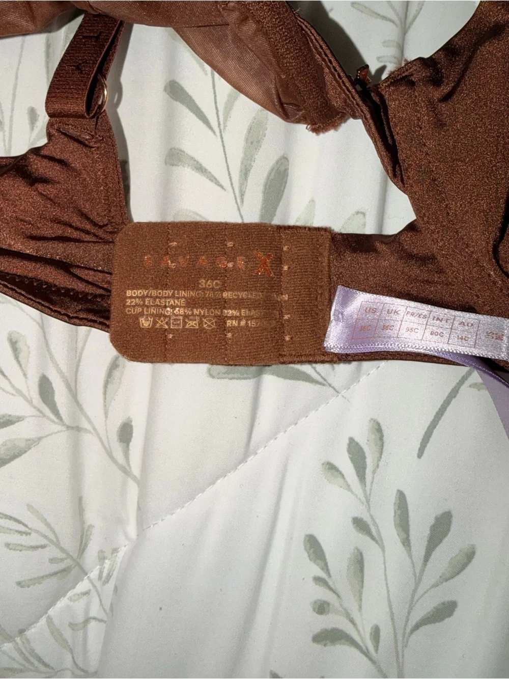 Savage X Fenty Brown  Stretch Bra